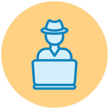 hacker vektör simgesi modern basit tasarım