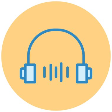 Kulaklık. Web simgesi basit tasarım