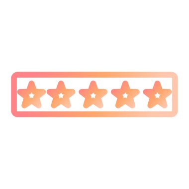 Reyting. Web simgesi basit illüstrasyon