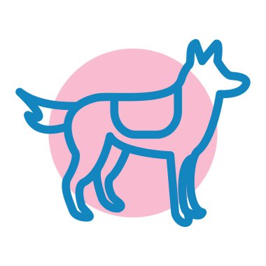 köpek simgesi vektör illüstrasyonu