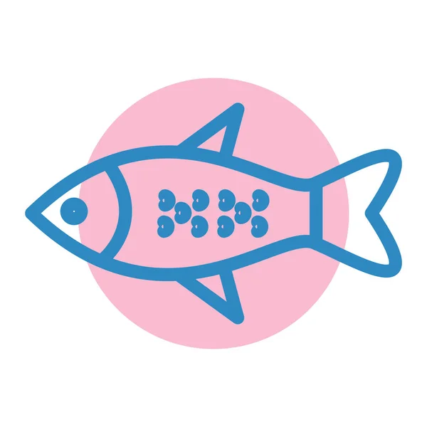 Icône Poisson Illustration Vectorielle — Image vectorielle