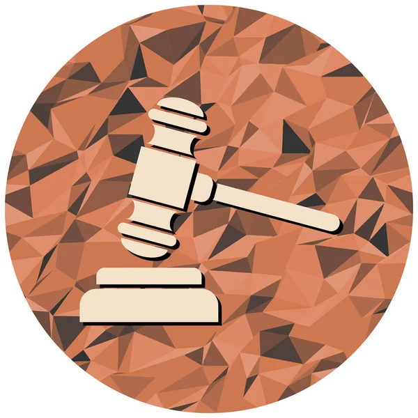 Judge Gavel Icon Flat Illustration Law Court Vector Icons Web — Stock Vector
