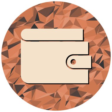 Cüzdan. Web simgesi basit illüstrasyon