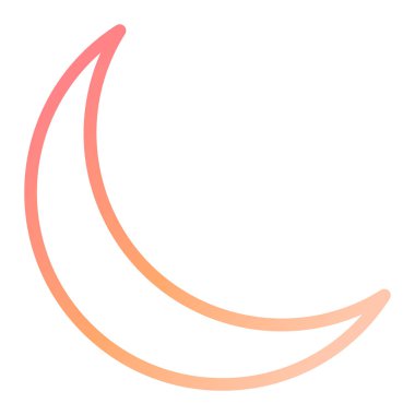 Ay ikonu vektör illüstrasyonu