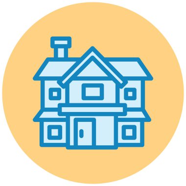 Ev. Web simgesi basit illüstrasyon