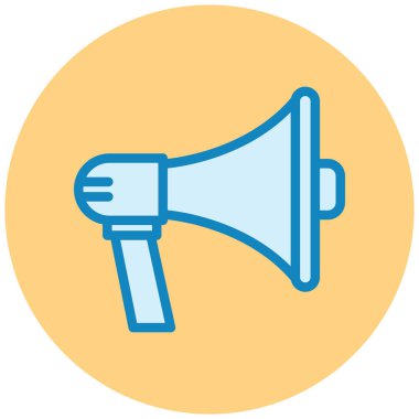 Megafon. Web simgesi basit illüstrasyon