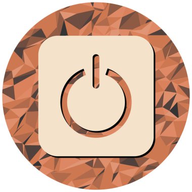 Güç Düğmesi simgesi, vektör illüstrasyonu