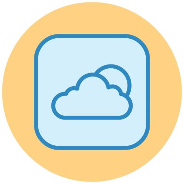 Bulut. Web simgesi basit illüstrasyon