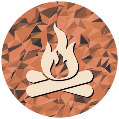 Ateş ikonu. vektör illüstrasyonu