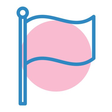 Bayrak. Web simgesi vektör illüstrasyonu