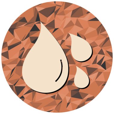 Bir damla simgesinin vektör illüstrasyonu