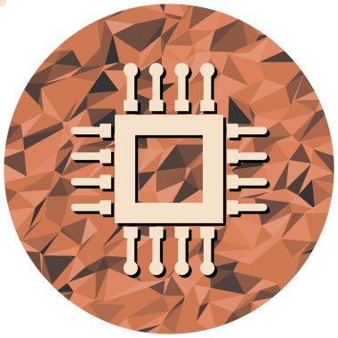 İşlemci. Web simgesi basit illüstrasyon