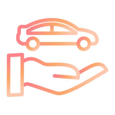 Araba sigortası. Web simgesi