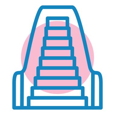 Piramit. Web simgesi basit illüstrasyon