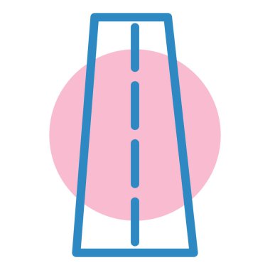 Bir yol simgesinin vektör illüstrasyonu