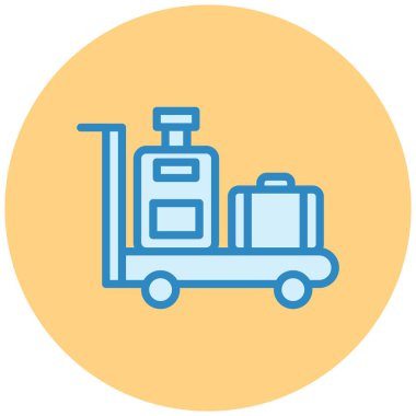 bagaj. Web simgesi basit illüstrasyon