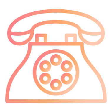 - Telefon. Web simgesi basit illüstrasyon 