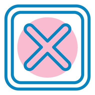 İptal et. Web simgesi basit illüstrasyon