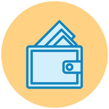 Cüzdan. Web simgesi basit illüstrasyon