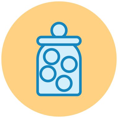 Kavanoz. Web simgesi basit illüstrasyon