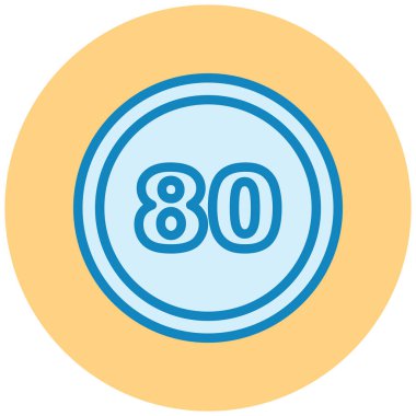 Hız sınırı simgesinin vektör illüstrasyonu