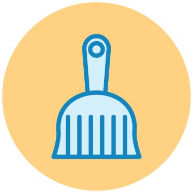 Süpürge. Web simgesi basit illüstrasyon