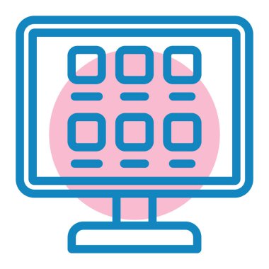 lcd. Web simgesi basit illüstrasyon