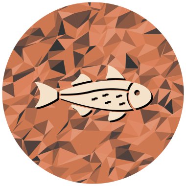 Balık ikonu. Web için deniz yaşam vektör simgelerinin düz çizimi