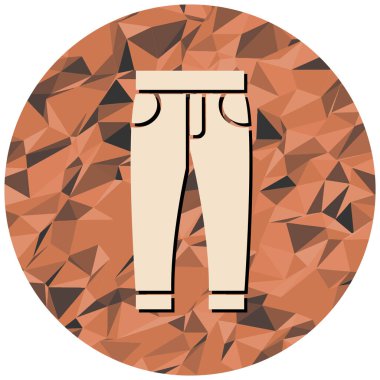 Pantolon ikonu. Web için kıyafet vektör simgelerinin düz çizimi