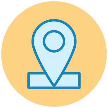 konum. Web simgesi basit illüstrasyon