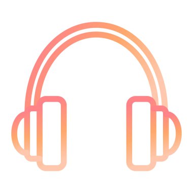 kulaklık simgesi vektör illüstrasyonu