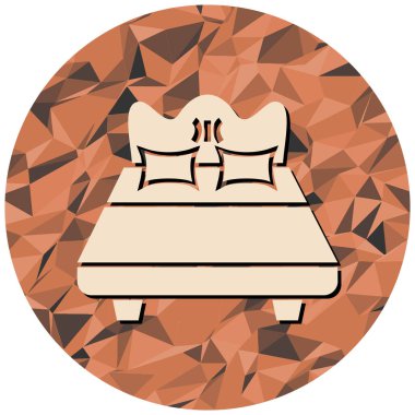 yatağın düz simgesi, vektör illüstrasyonu