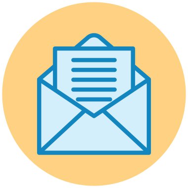 Mektup. Web simgesi basit illüstrasyon