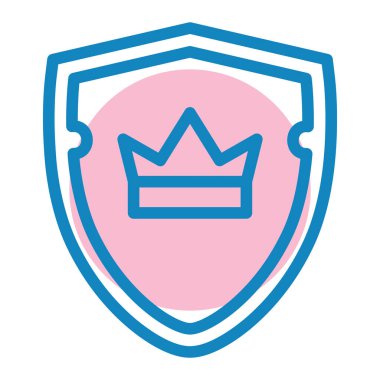 kalkan ikon vektör illüstrasyonu