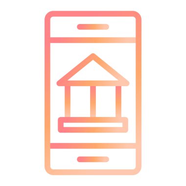 mobil bankacılık vektör simgesi modern basit tasarım