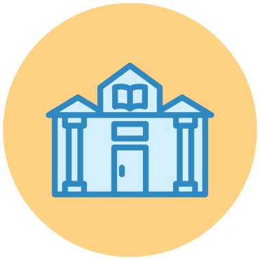 Üniversite. Web simgesi basit illüstrasyon