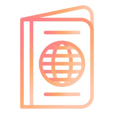 Pasaport. Web simgesi basit illüstrasyon 