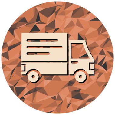 Teslimat kamyonu ikonu. vektör illüstrasyonu