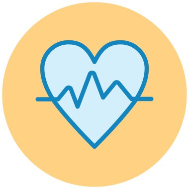 Kalp. Web simgesi basit illüstrasyon