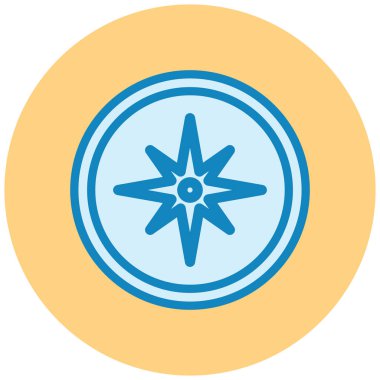 Pusula. Web simgesi basit illüstrasyon