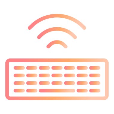 Kablosuz. Web simgesi basit illüstrasyon