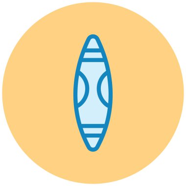 Sörf tahtası. Web simgesi basit illüstrasyon