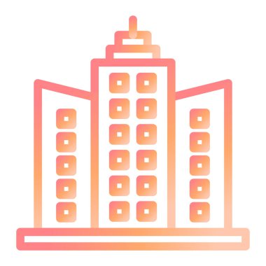 Gökdelen. Web simgesi basit illüstrasyon