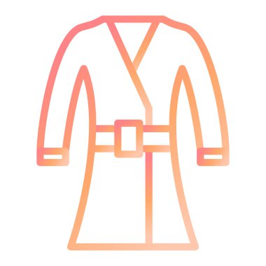 Bornoz modern ikon vektör illüstrasyonu 