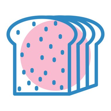 Ekmek. Web simgesi basit illüstrasyon