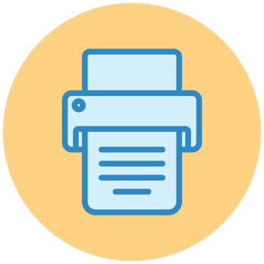 Yazıcı. Web simgesi basit tasarım