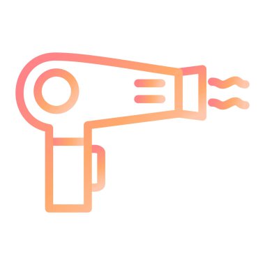 Saç kurutma makinesi. Web simgesi basit illüstrasyon