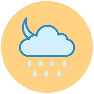 Yağmur. Web simgesi basit illüstrasyon