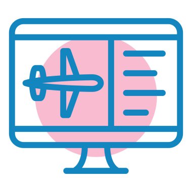 Seyahat. Web simgesi basit illüstrasyon