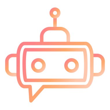 robot. Web simgesi basit illüstrasyon